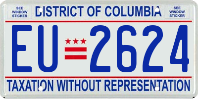 DC license plate EU2624