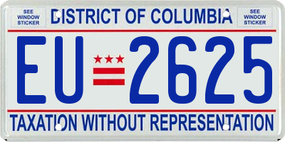 DC license plate EU2625