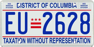 DC license plate EU2628