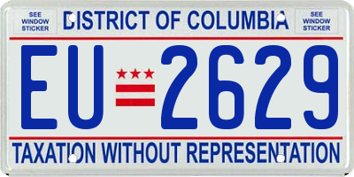 DC license plate EU2629