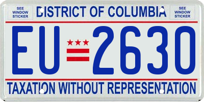 DC license plate EU2630