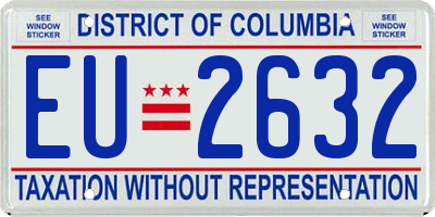 DC license plate EU2632