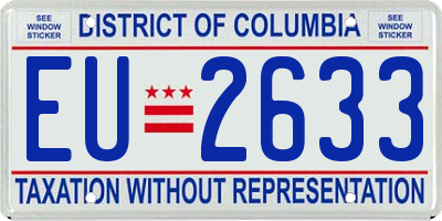 DC license plate EU2633