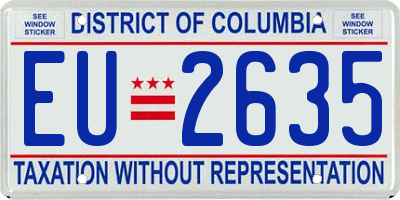 DC license plate EU2635