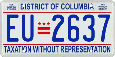 DC license plate EU2637