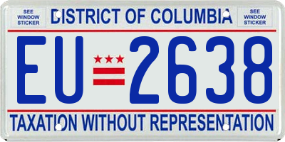 DC license plate EU2638