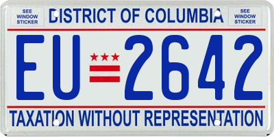 DC license plate EU2642