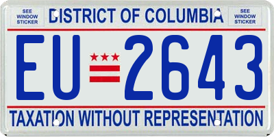 DC license plate EU2643