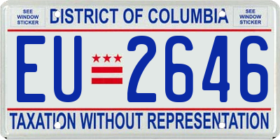 DC license plate EU2646
