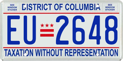 DC license plate EU2648