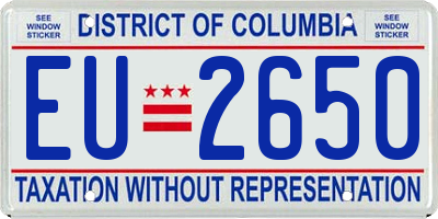 DC license plate EU2650