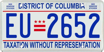 DC license plate EU2652