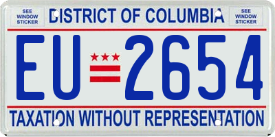 DC license plate EU2654