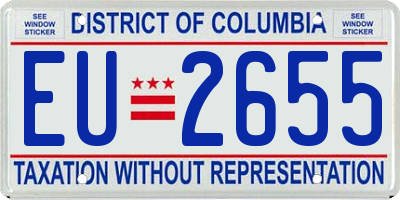 DC license plate EU2655