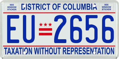 DC license plate EU2656