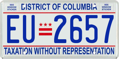 DC license plate EU2657