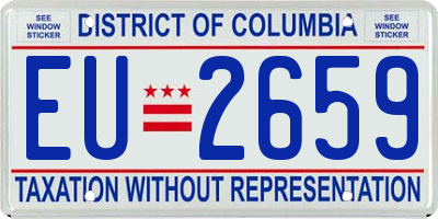 DC license plate EU2659