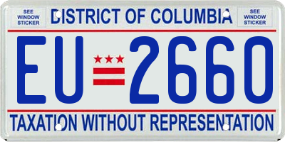 DC license plate EU2660