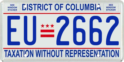 DC license plate EU2662