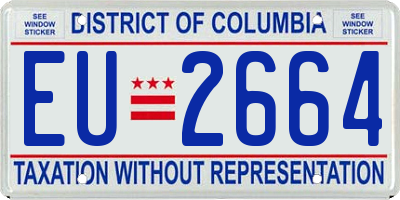 DC license plate EU2664