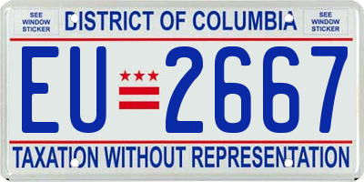DC license plate EU2667