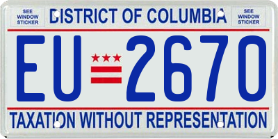 DC license plate EU2670