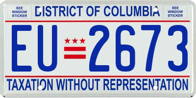 DC license plate EU2673