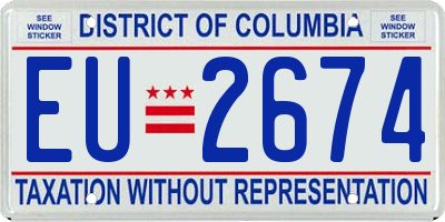 DC license plate EU2674