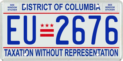 DC license plate EU2676