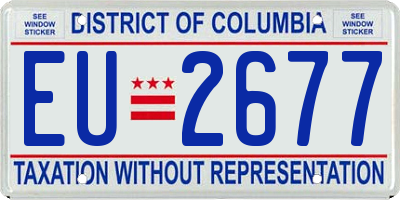 DC license plate EU2677