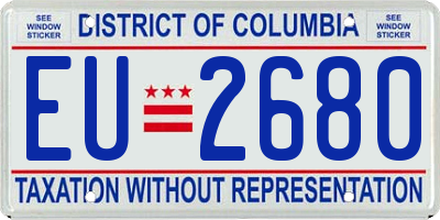 DC license plate EU2680