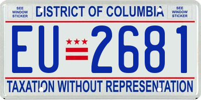 DC license plate EU2681
