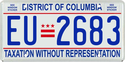 DC license plate EU2683