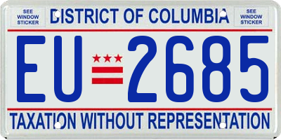 DC license plate EU2685