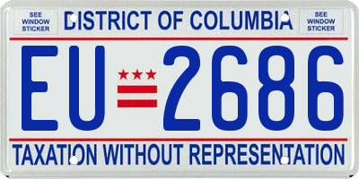 DC license plate EU2686