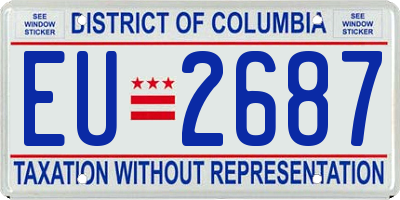 DC license plate EU2687