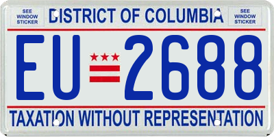 DC license plate EU2688