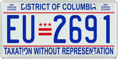 DC license plate EU2691