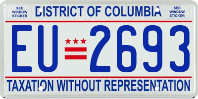 DC license plate EU2693