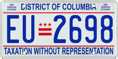 DC license plate EU2698