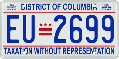 DC license plate EU2699