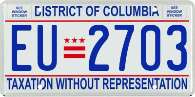 DC license plate EU2703