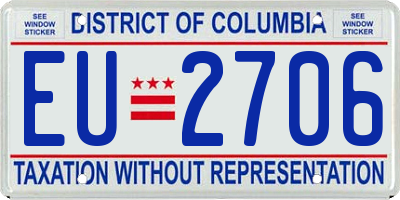 DC license plate EU2706