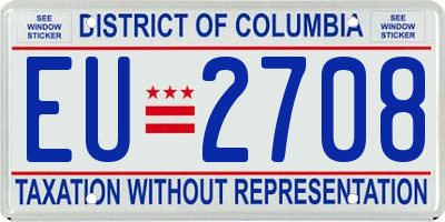 DC license plate EU2708