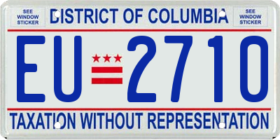 DC license plate EU2710