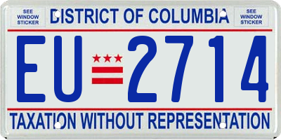 DC license plate EU2714