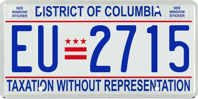 DC license plate EU2715