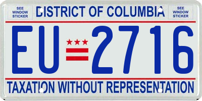 DC license plate EU2716
