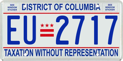 DC license plate EU2717