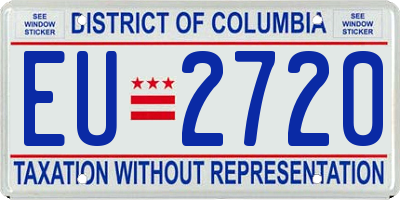 DC license plate EU2720